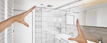 Planned renovation of a luxury bathroom estate home shower
